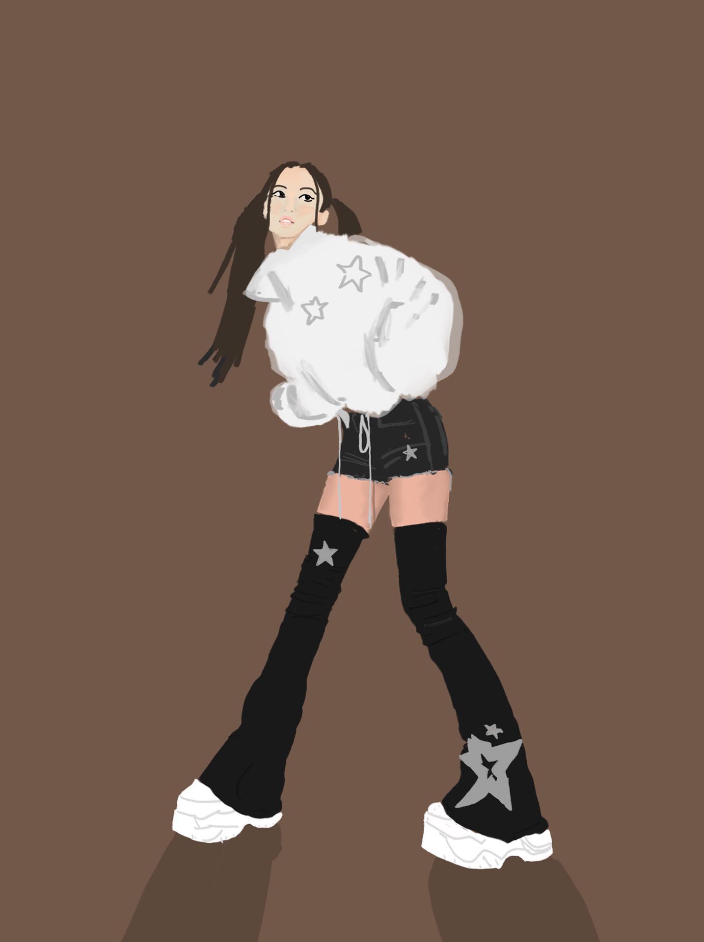Puffy Jacket with a Cute Smile